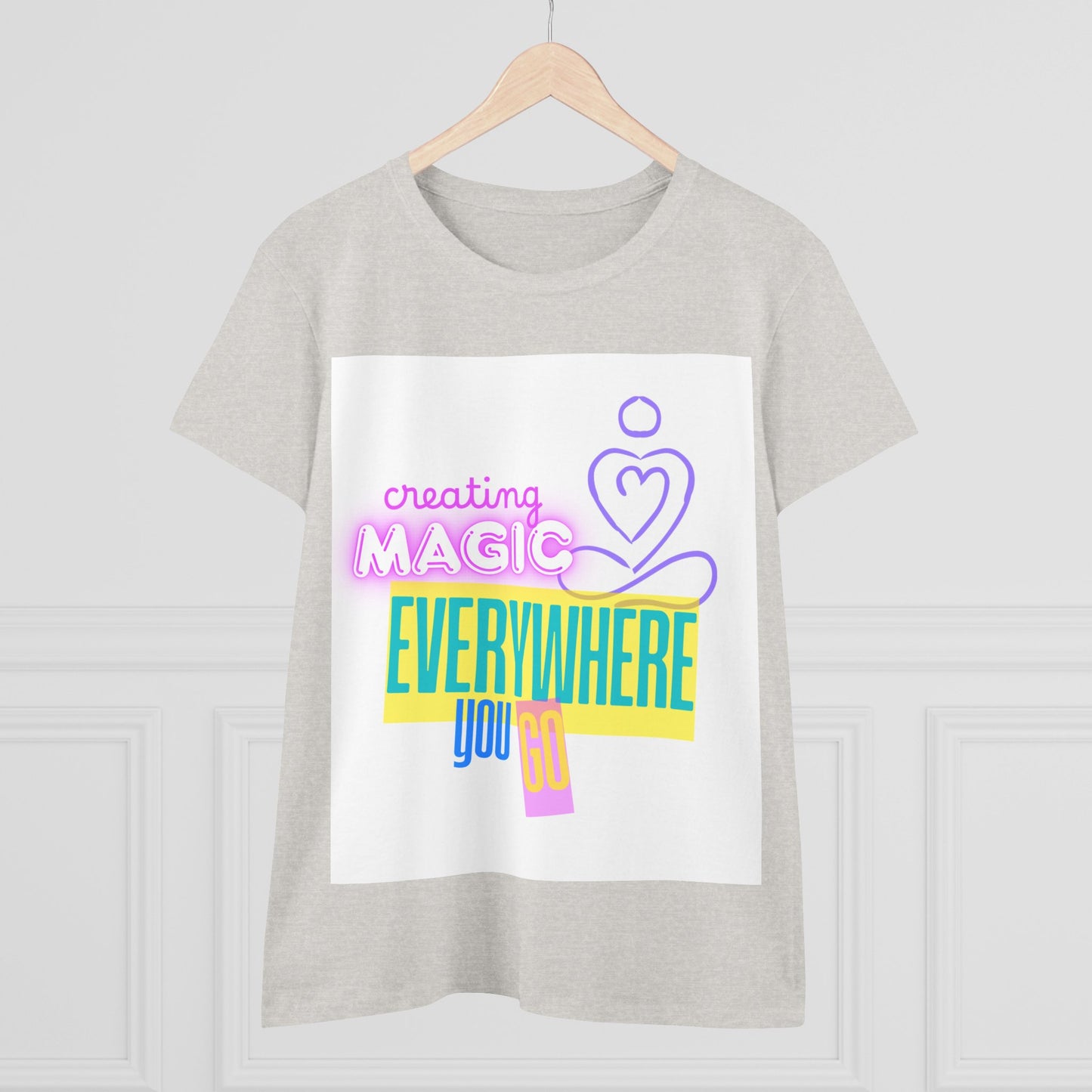 Creating Magic Women's Midweight Cotton Tee - Inspire Everywhere You Go