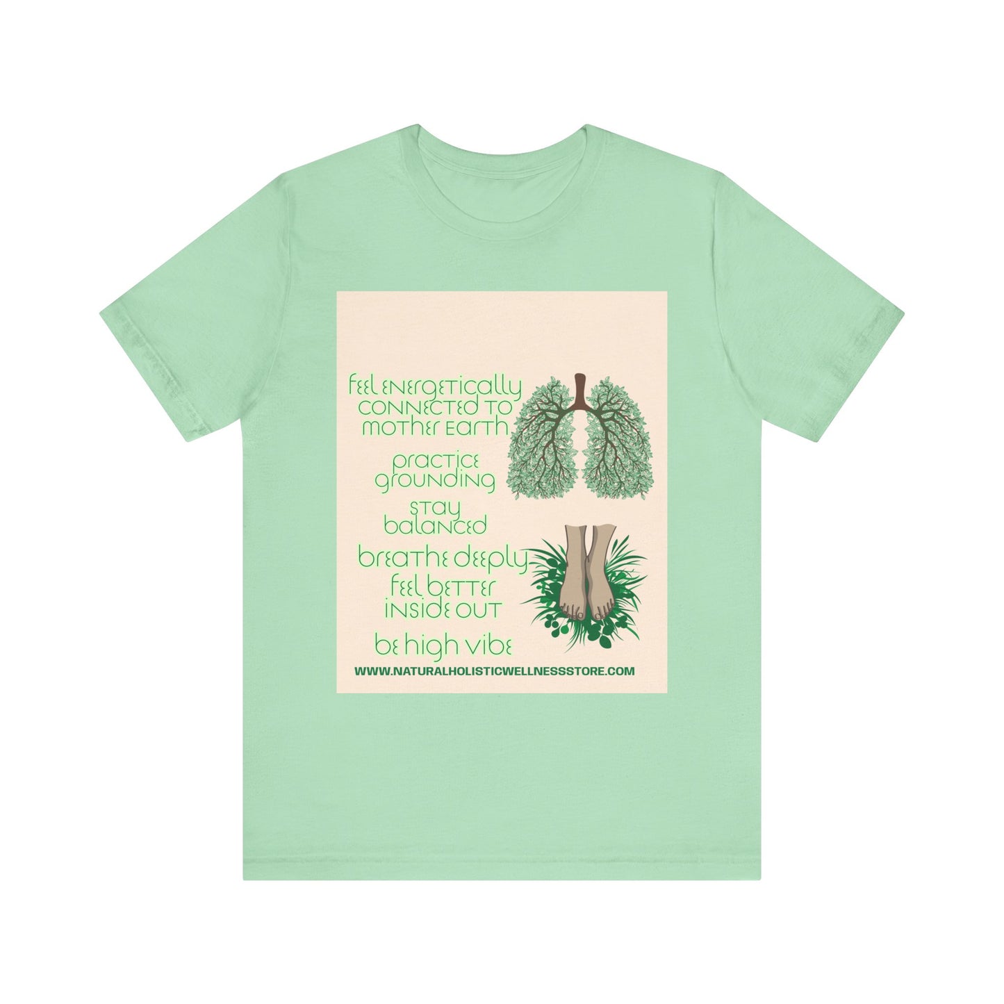Eco-Friendly Inspirational Tee - "Be High Vibe" Graphic