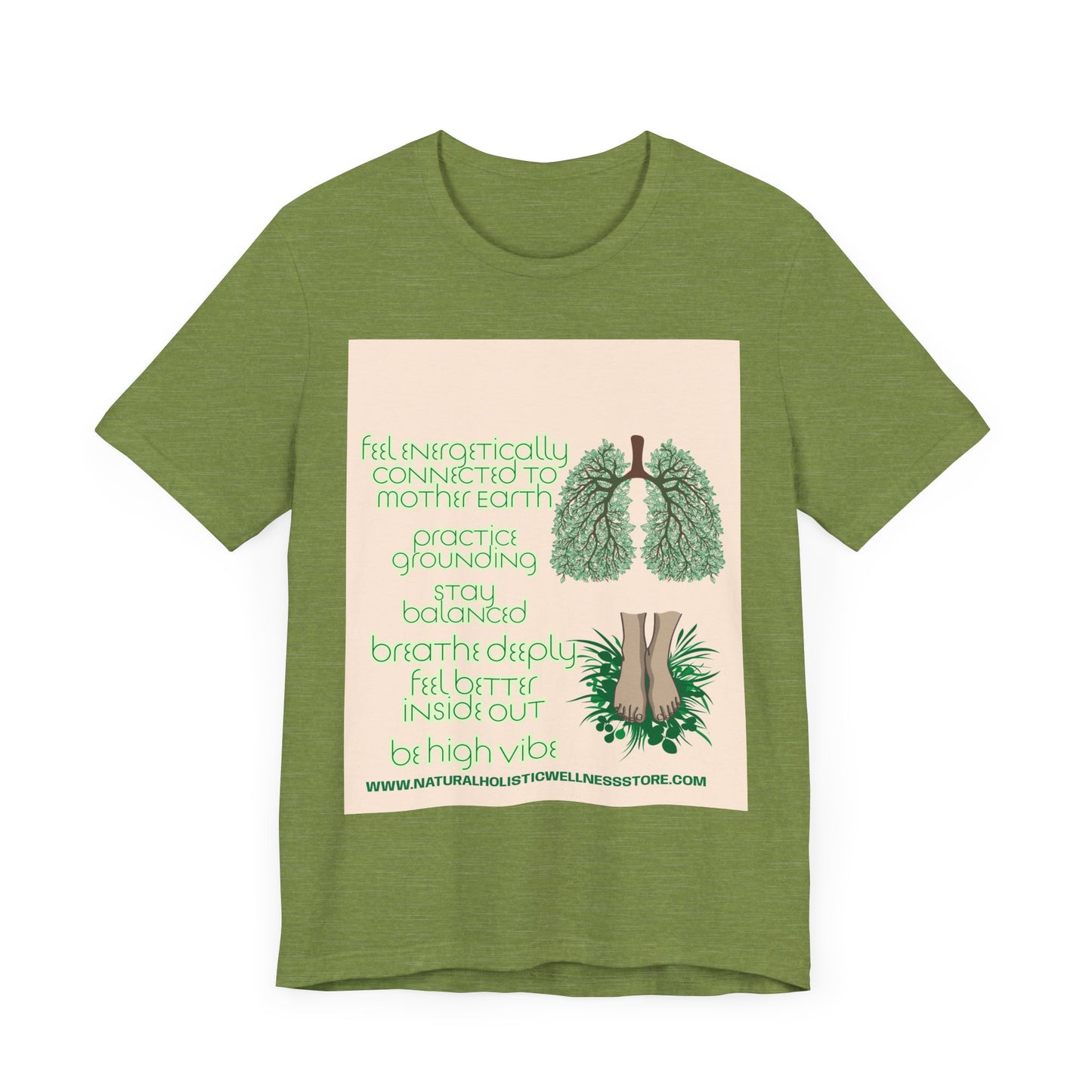 Eco-Friendly Inspirational Tee - "Be High Vibe" Graphic