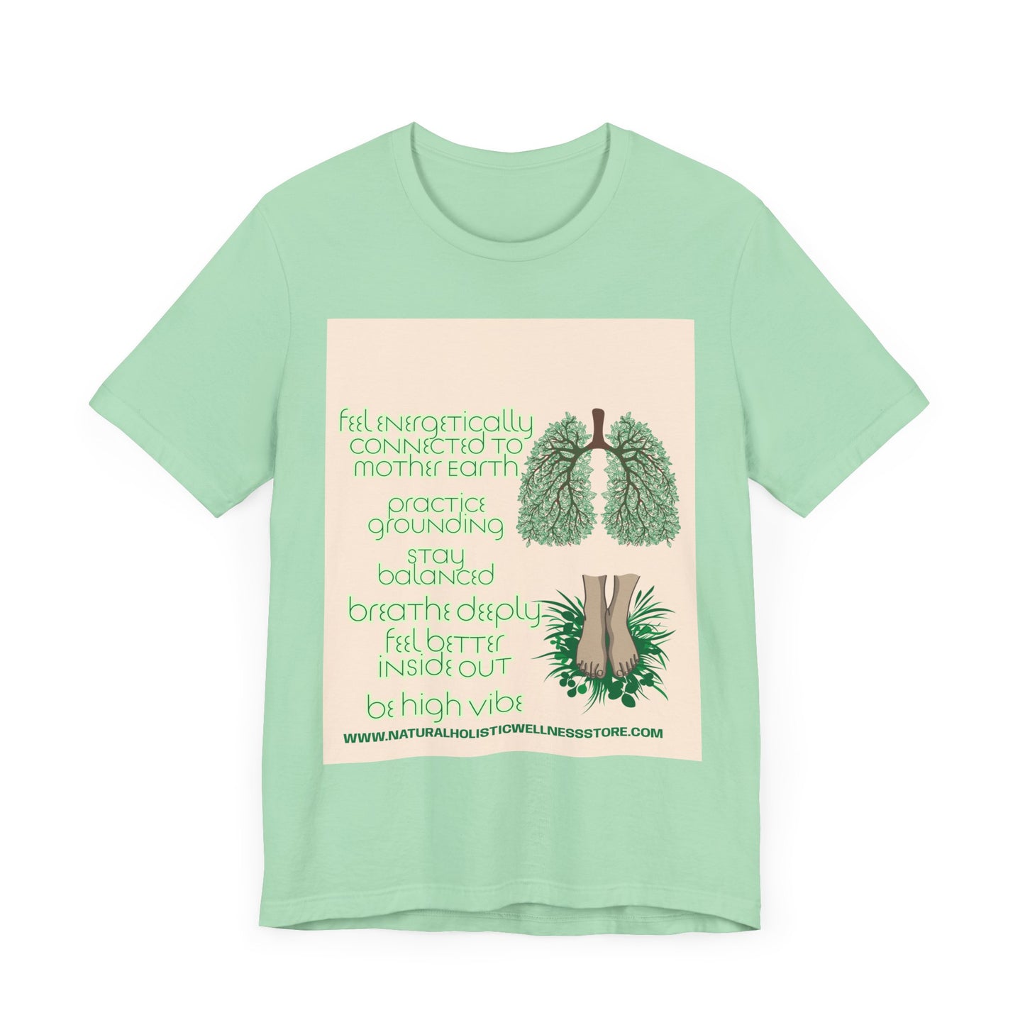 Eco-Friendly Inspirational Tee - "Be High Vibe" Graphic