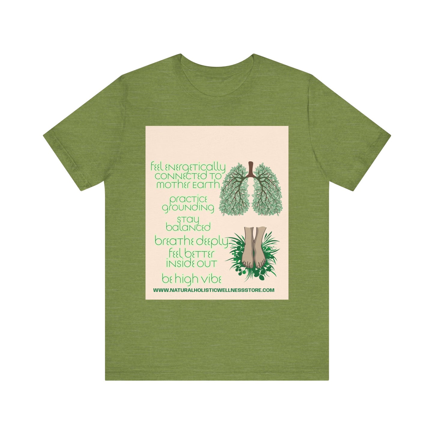 Eco-Friendly Inspirational Tee - "Be High Vibe" Graphic