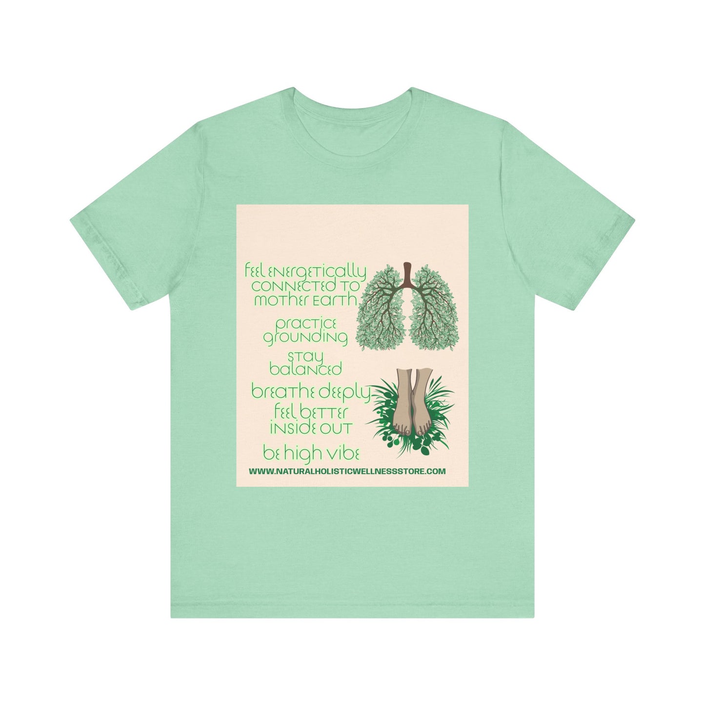Eco-Friendly Inspirational Tee - "Be High Vibe" Graphic