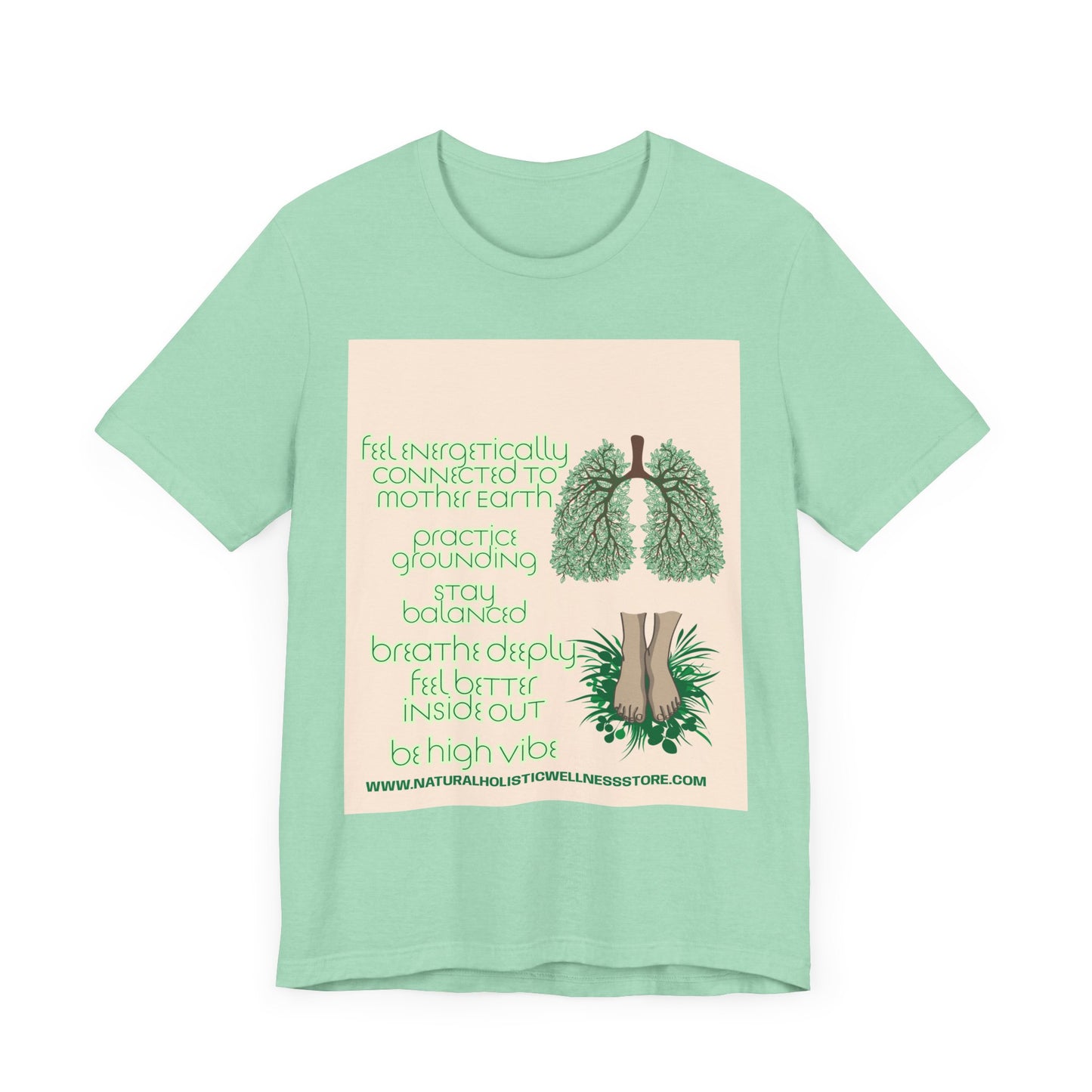 Eco-Friendly Inspirational Tee - "Be High Vibe" Graphic