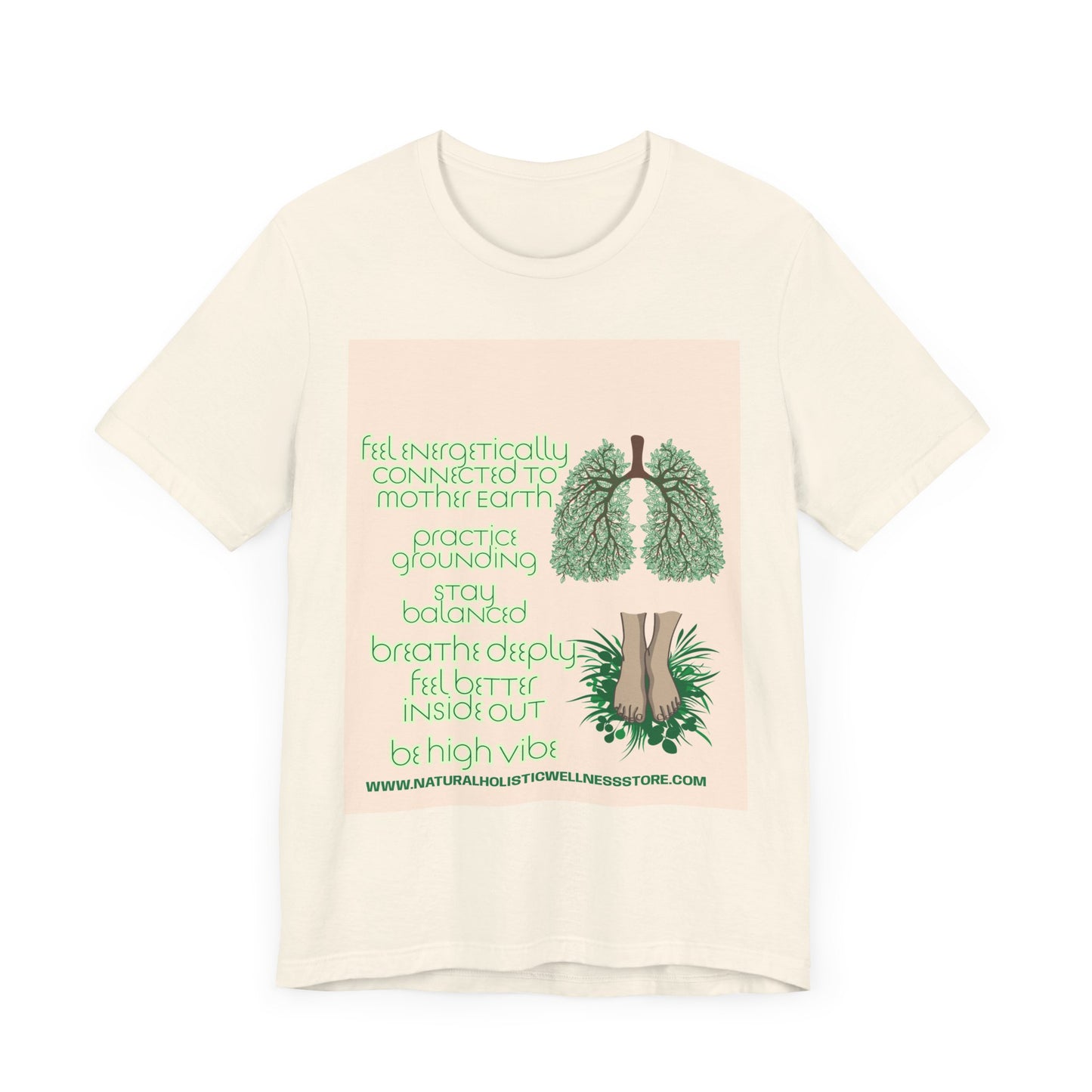 Eco-Friendly Inspirational Tee - "Be High Vibe" Graphic