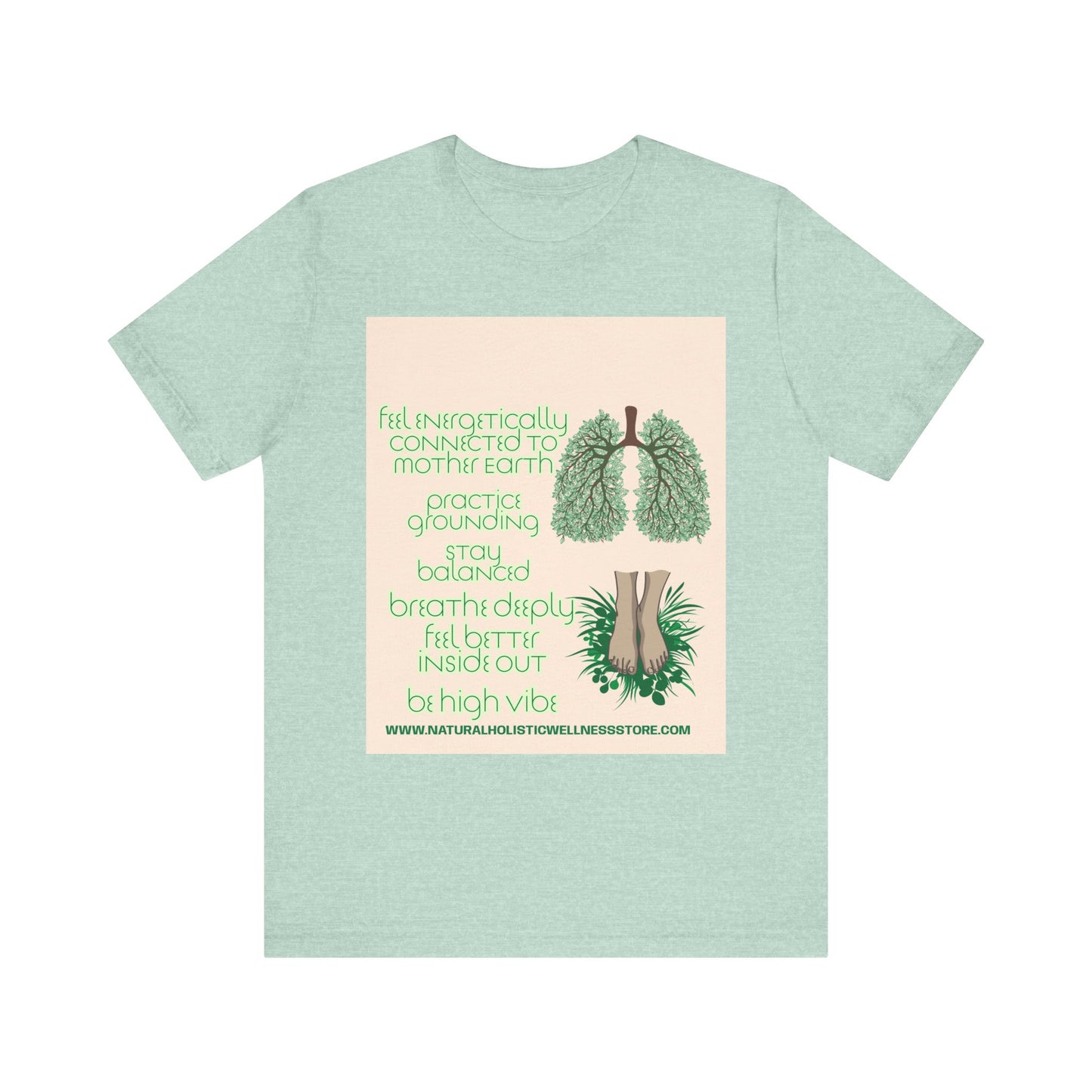 Eco-Friendly Inspirational Tee - "Be High Vibe" Graphic