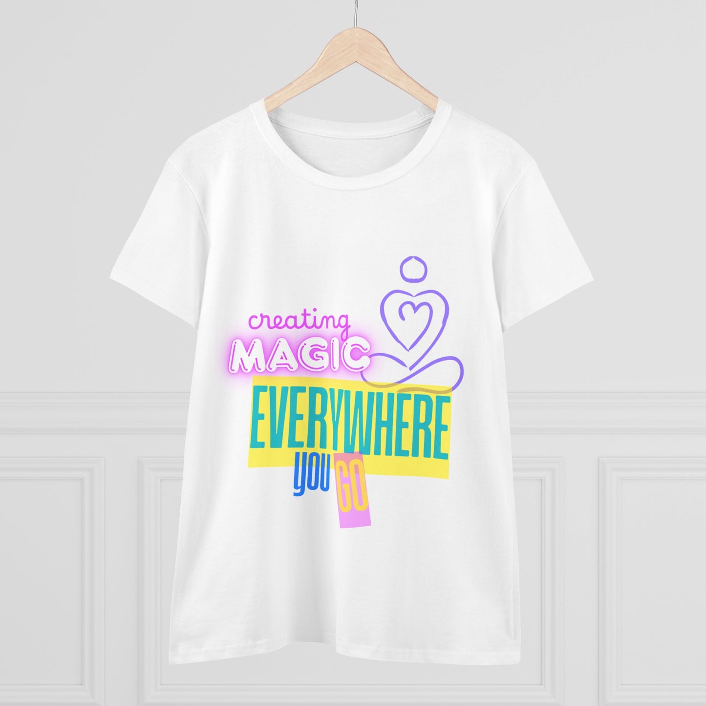 Creating Magic Women's Midweight Cotton Tee - Inspire Everywhere You Go