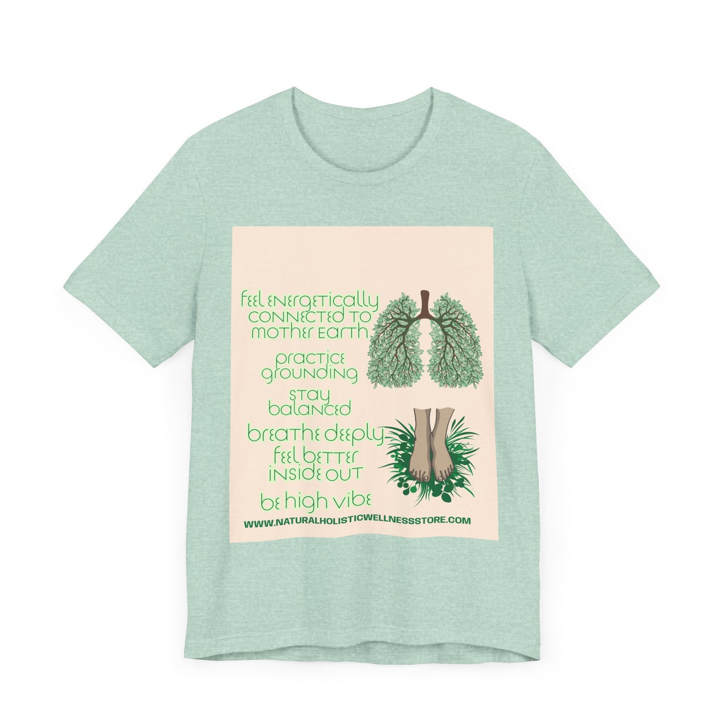 Eco-Friendly Inspirational Tee - "Be High Vibe" Graphic