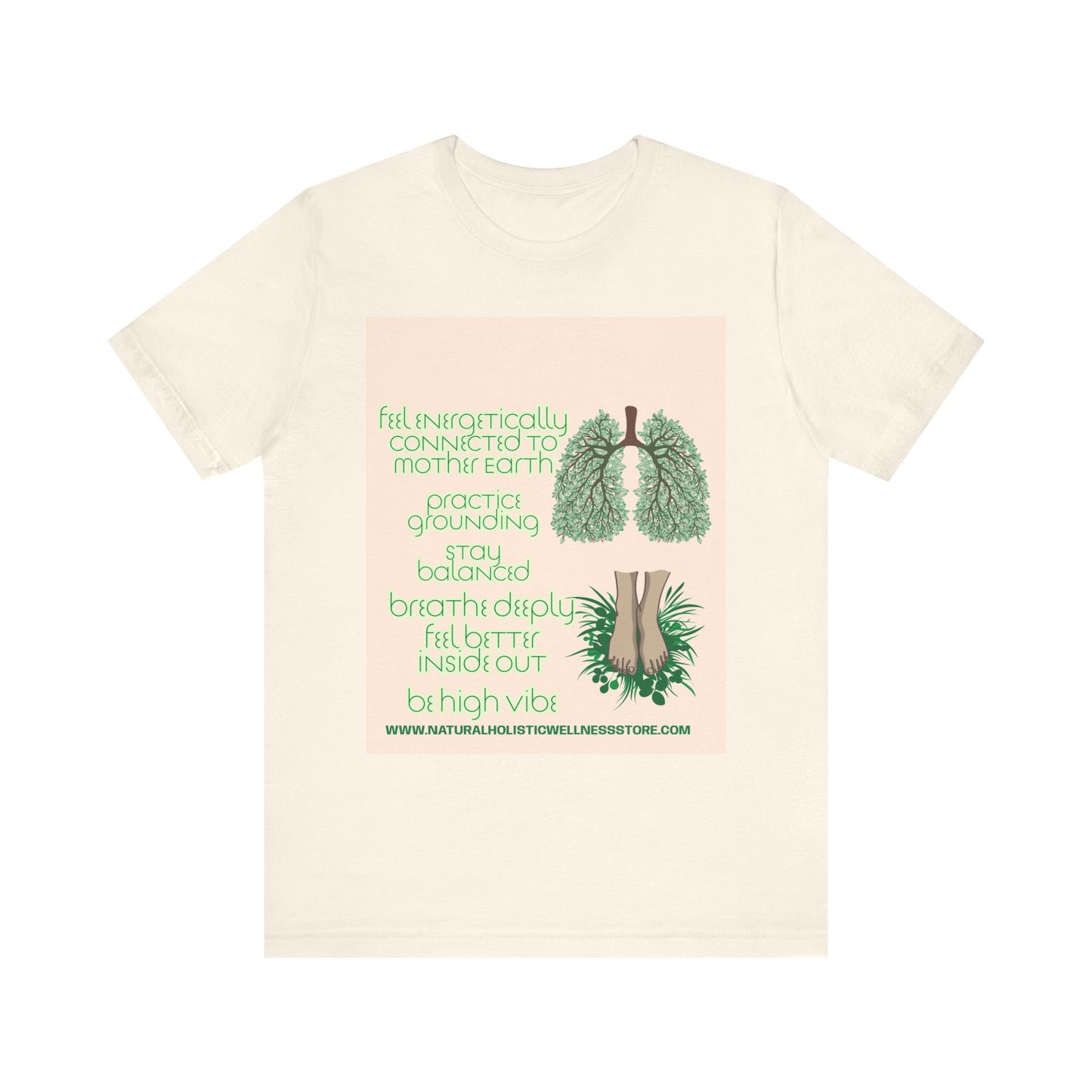 Eco-Friendly Inspirational Tee - "Be High Vibe" Graphic