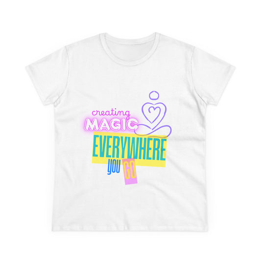 Creating Magic Women's Midweight Cotton Tee - Inspire Everywhere You Go